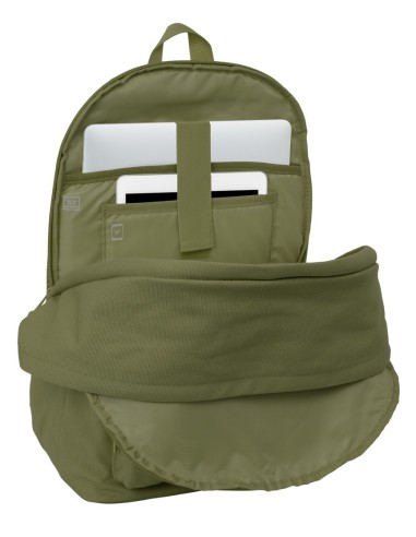 MOCHILA DOBLE PARA PORTATIL 15,6"+USB SAFTA BASIC "VERDE"