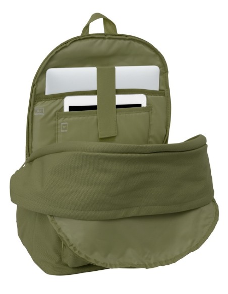 MOCHILA DOBLE PARA PORTATIL 15,6"+USB SAFTA BASIC "VERDE"