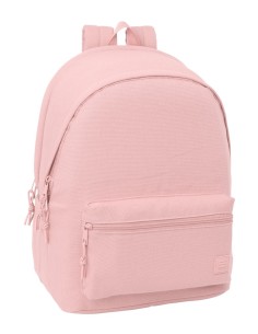 MOCHILA DOBLE PARA PORTATIL 15,6"+USB SAFTA BASIC "ROSA"