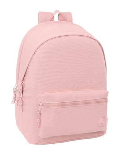 MOCHILA DOBLE PARA PORTATIL 15,6"+USB SAFTA BASIC "ROSA"