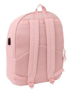 MOCHILA DOBLE PARA PORTATIL 15,6"+USB SAFTA BASIC "ROSA" 2