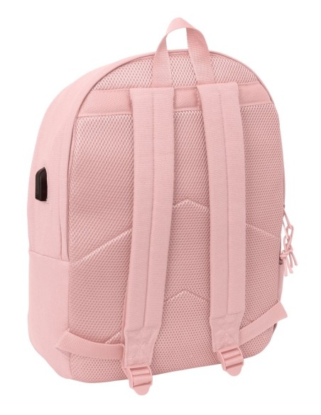 MOCHILA DOBLE PARA PORTATIL 15,6"+USB SAFTA BASIC "ROSA"
