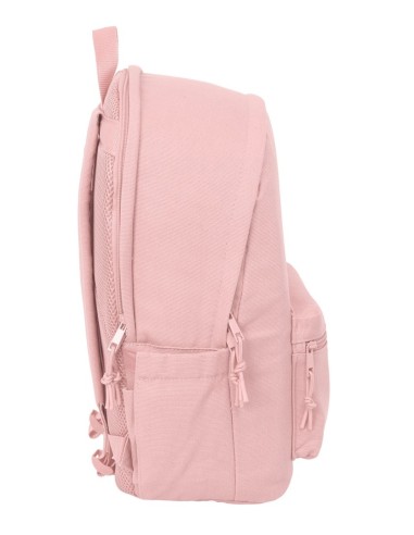 MOCHILA DOBLE PARA PORTATIL 15,6"+USB SAFTA BASIC "ROSA"