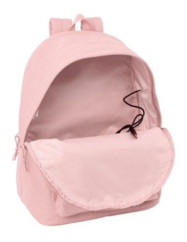 MOCHILA DOBLE PARA PORTATIL 15,6"+USB SAFTA BASIC "ROSA"