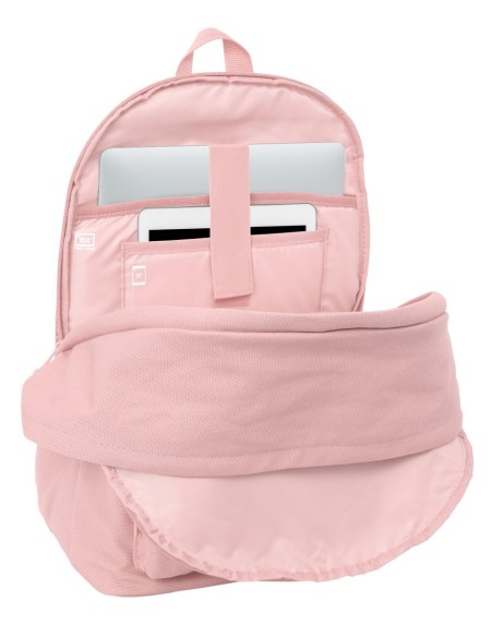 MOCHILA DOBLE PARA PORTATIL 15,6"+USB SAFTA BASIC "ROSA"