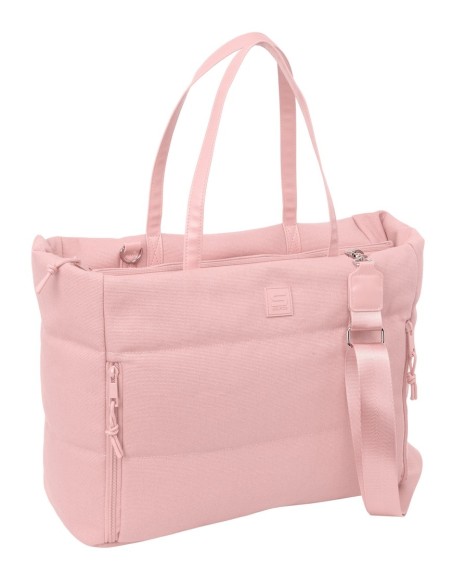BOLSO CON BOLSILLO PARA PORTATIL 14,1'' SAFTA BASIC "ROSA"