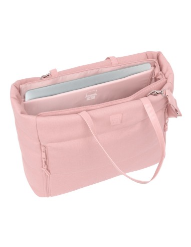 BOLSO CON BOLSILLO PARA PORTATIL 14,1'' SAFTA BASIC "ROSA"