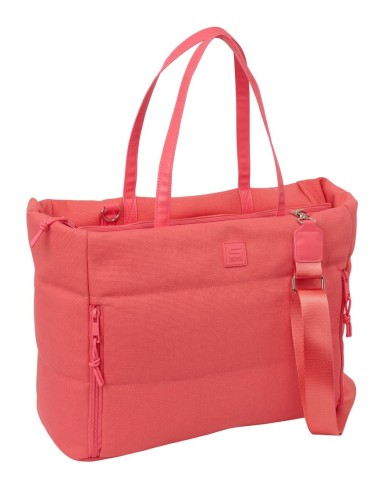BOLSO CON BOLSILLO PARA PORTATIL 14,1'' SAFTA BASIC "MARSALA"