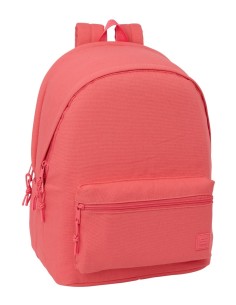 MOCHILA DOBLE PARA PORTATIL 15,6"+USB SAFTA BASIC "MARSALA"