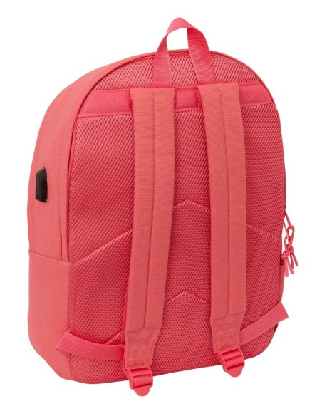 MOCHILA DOBLE PARA PORTATIL 15,6"+USB SAFTA BASIC "MARSALA"