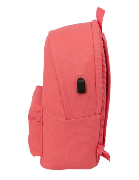 MOCHILA DOBLE PARA PORTATIL 15,6"+USB SAFTA BASIC "MARSALA"