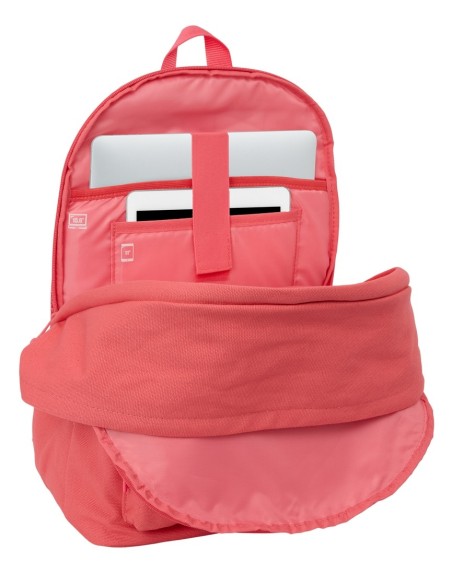 MOCHILA DOBLE PARA PORTATIL 15,6"+USB SAFTA BASIC "MARSALA"