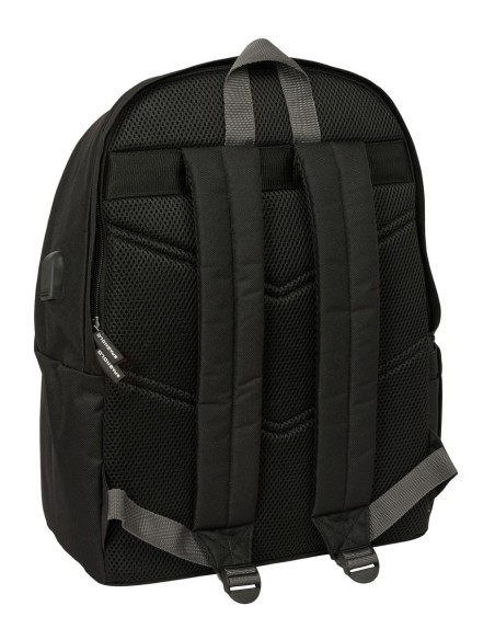 MOCHILA DOBLE PARA PORTATIL 15,6"+USB SPAGNOLO "NEGRO"
