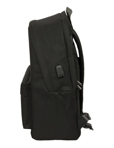 MOCHILA DOBLE PARA PORTATIL 15,6"+USB SPAGNOLO "NEGRO"