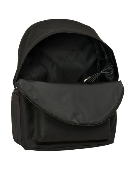 MOCHILA DOBLE PARA PORTATIL 15,6"+USB SPAGNOLO "NEGRO"