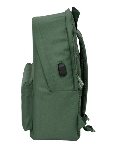 MOCHILA DOBLE PARA PORTATIL 15,6"+USB SPAGNOLO "VERDE"