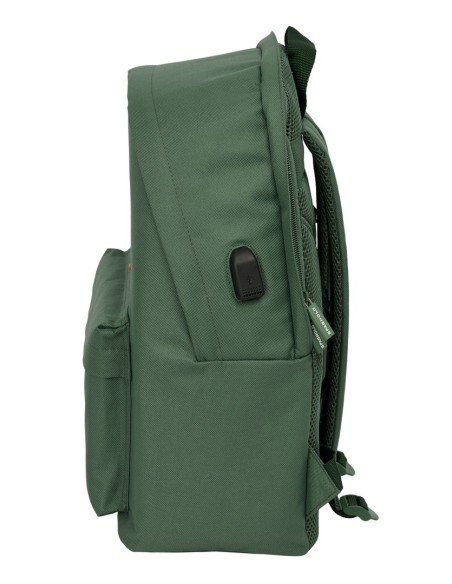 MOCHILA DOBLE PARA PORTATIL 15,6"+USB SPAGNOLO "VERDE"