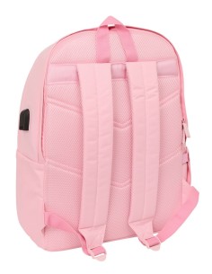 MOCHILA DOBLE PARA PORTATIL 15,6"+USB SPAGNOLO "ROSA" 2
