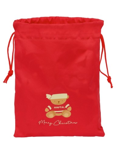 SAQUITO PLANO OSITO ROJO FELICES FIESTAS Mochilas Saco Gy...