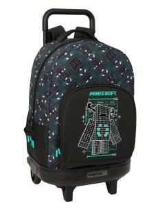 MOCHILA GDE. C/RUEDAS COMPACT EXTRAIBLE MINECRAFT "SCREEN...