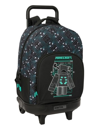 MOCHILA GDE. C/RUEDAS COMPACT EXTRAIBLE MINECRAFT "SCREEN...