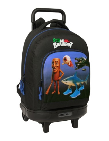 MOCHILA GDE. C/RUEDAS COMPACT EXTRAIBLE BRAINROT Mochilas...