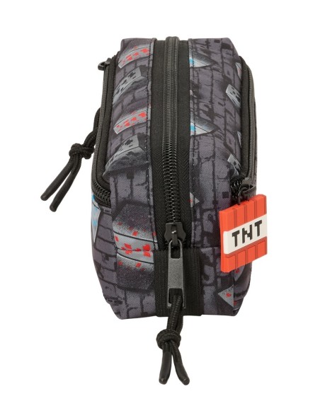 PORTATODO TRIPLE PEQ. C/GOMA ELAST. 22CM MINECRAFT "GRAFFITI"