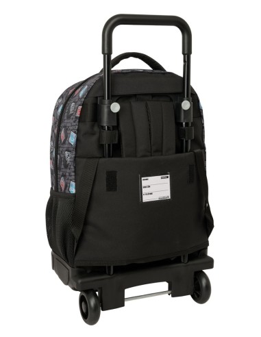 MOCHILA GDE. C/RUEDAS COMPACT EXTRAIBLE MINECRAFT "GRAFFITI"