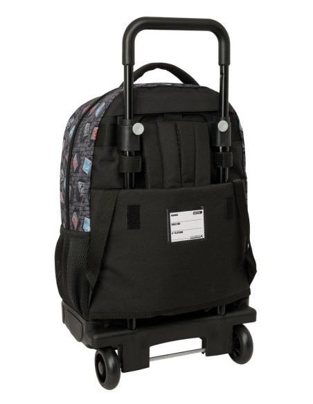 MOCHILA GDE. C/RUEDAS COMPACT EXTRAIBLE MINECRAFT "GRAFFITI"