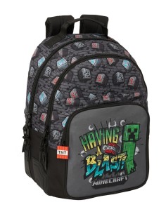 MOCHILA DOBLE ADAPT.CARRO MINECRAFT "GRAFFITI"