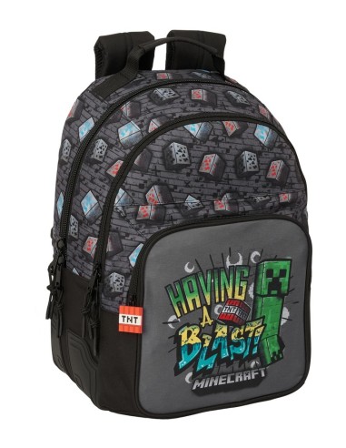 MOCHILA DOBLE ADAPT.CARRO MINECRAFT "GRAFFITI"