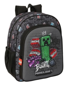 MOCHILA JUNIOR ADAPT.CARRO MINECRAFT "GRAFFITI"