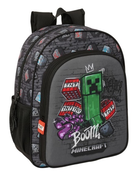 MOCHILA JUNIOR ADAPT.CARRO MINECRAFT "GRAFFITI"