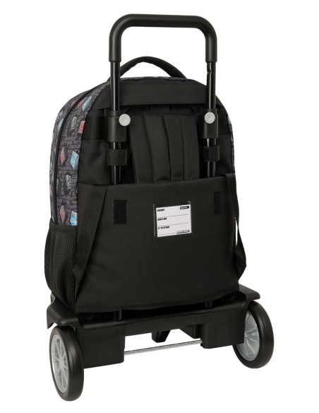 MOCHILA GDE. C/RUEDAS COMPACT EVOL. EXT. MINECRAFT "GRAFFITI"