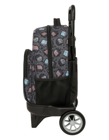 MOCHILA GDE. C/RUEDAS COMPACT EVOL. EXT. MINECRAFT "GRAFFITI"