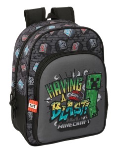 MOCHILA INFANTIL ADAPT.CARRO MINECRAFT "GRAFFITI"