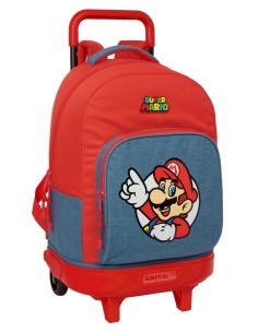 MOCHILA GDE. C/RUEDAS COMPACT EXTRAIBLE SUPER MARIO
