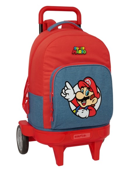 MOCHILA GDE. C/RUEDAS COMPACT EVOL. EXT. SUPER MARIO