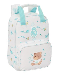 MOCHILA INFANTIL CON ASAS REAL MADRID PREESCOLAR BLANCA