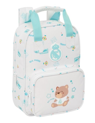 MOCHILA INFANTIL CON ASAS REAL MADRID PREESCOLAR BLANCA