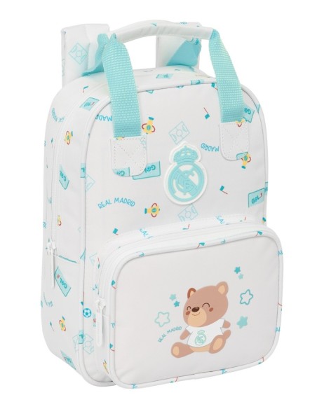 MOCHILA INFANTIL CON ASAS REAL MADRID PREESCOLAR BLANCA
