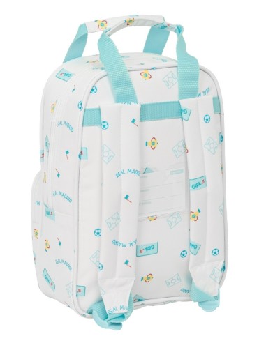 MOCHILA INFANTIL CON ASAS REAL MADRID PREESCOLAR BLANCA
