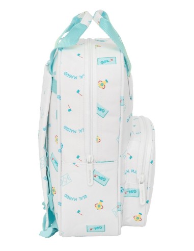 MOCHILA INFANTIL CON ASAS REAL MADRID PREESCOLAR BLANCA
