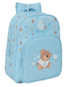MOCHILA INFANTIL ADAPT.CARRO REAL MADRID PREESCOLAR AZUL