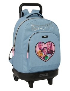 MOCHILA GDE. C/RUEDAS COMPACT EXTRAIBLE K-POP Demon Hunters - HUNTR/X