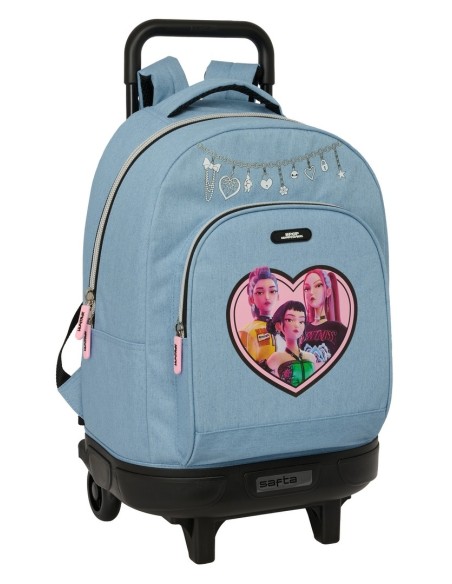 MOCHILA GDE. C/RUEDAS COMPACT EXTRAIBLE K-POP Demon Hunters - HUNTR/X