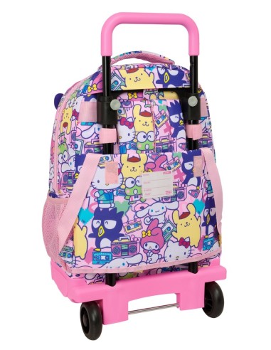 MOCHILA GDE. C/RUEDAS COMPACT EXTRAIBLE HELLO KITTY & FRIENDS