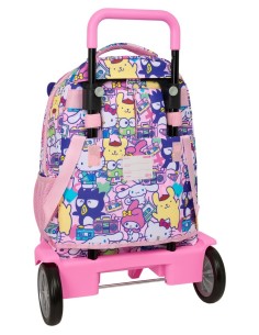 MOCHILA GDE. C/RUEDAS COMPACT EVOL. EXT. HELLO KITTY & FRIENDS 2