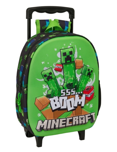 MOCHILA 3D CON RUEDAS MINECRAFT