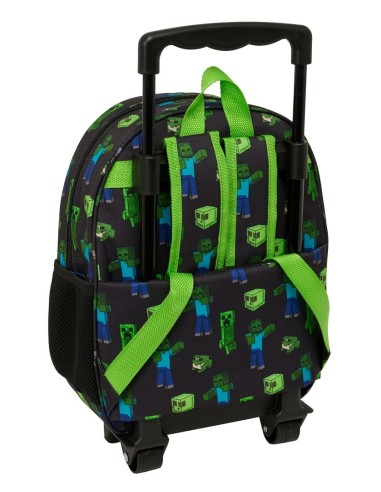 MOCHILA 3D CON RUEDAS MINECRAFT